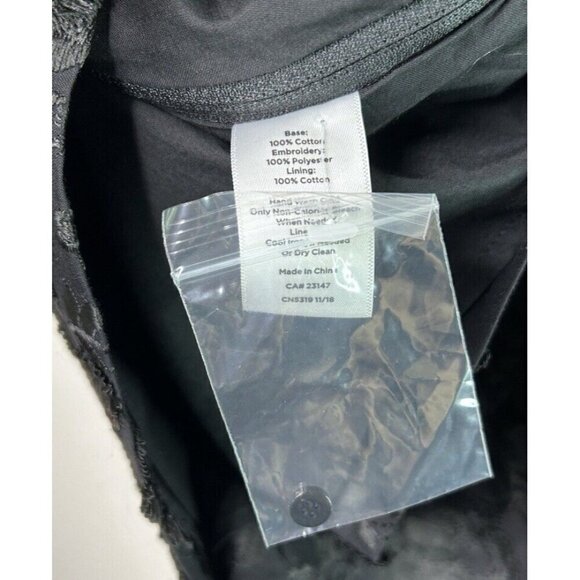 Talbots Embroidered Black Floral Blouse Womens Top Size 14 NWT - Picture 11 of 13